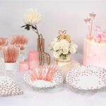175-Piece Rose Gold Paper Dining Set