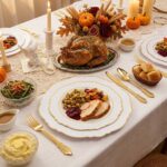 350-Piece White Gold Baroque Dining Set, 50 Guests