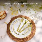 600-Piece Gold Dining Set for 100 Guests - Image 2