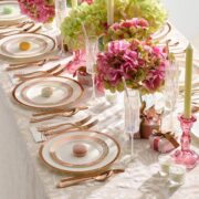 175-Piece Rose Gold Disposable Dining Set