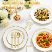 175-Piece Disposable Plastic Dining Set for 25 Guests - Image 2