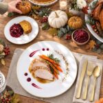 100-Piece White Gold-Trim Dinner and Dessert Plates