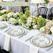 100-Piece Sage Green Floral Set for 25 Guests - Image 2