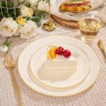 150-Piece Ivory Plastic Dining Set for 25 Guests