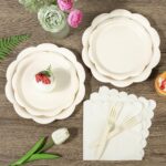 96-Piece Ivory Paper Plate and Napkin Set