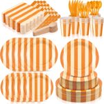 175-Piece Autumn Plate and Napkin Set, 25 Guests